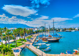 Fototapeta  - The main port of Kos island in Greece. HDR processed