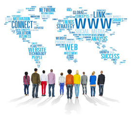 Canvas Print - Social Media Internet Connection Global Communications Concept