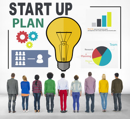 Wall Mural - Start Up Launch Business Ideas Plan Creativity Concept