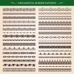 Canvas Print - ornamental border frame patterns vector