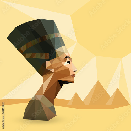 Naklejka - mata magnetyczna na lodówkę Egyptian Queen Nefertiti