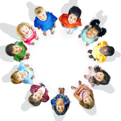 diversity innocence children friendship aspiration concept