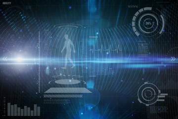 Aufkleber - Composite image of fitness interface