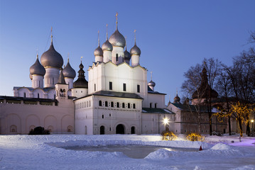 Wall Mural - The Kremlin of Rostov the Great in the late evening, Russia