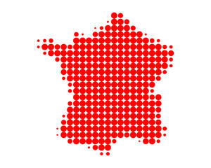 Plakat francja wzór mapa geografia symbol