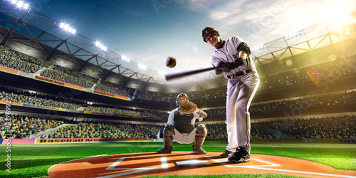 Dekoracja na wymiar  profesjonalni-gracze-w-baseball-na-wielkiej-arenie