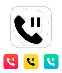 Wall Mural - Phone call pause icon.