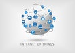 Internet of things connected world wide web illustration