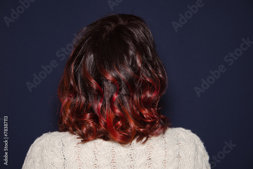 Donna Con Capelli Shatush Neri E Rossi Buy This Stock
