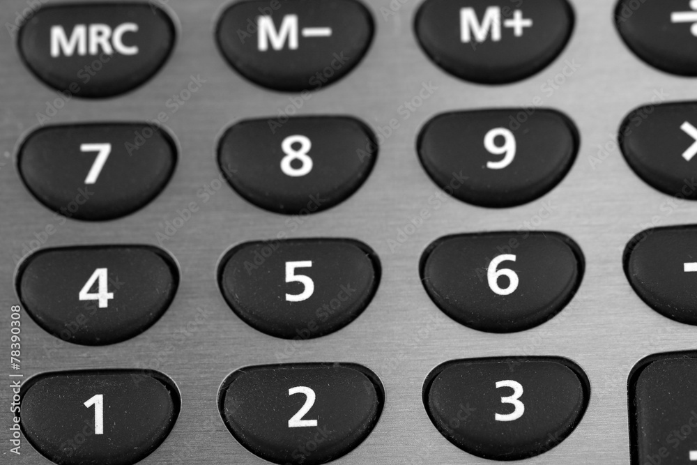 Macro view of calculator board
