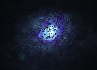 Wall Mural - Abstract space nebula