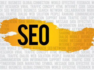 Poster - Seo business, search engine optimazion, concept word cloud