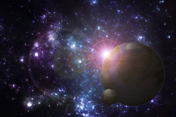 Wall Mural - deep space exoplanet illustration