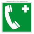 Notruftelefon Schild Vorlage nach ASR 1.3 und DIN 7010