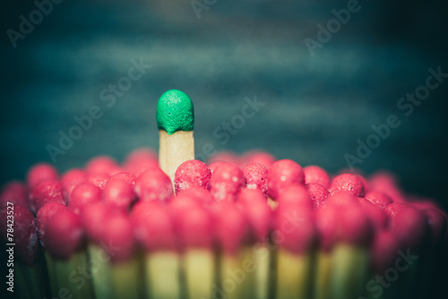 Fotografía  One math standing out from the crowd