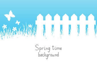 Wall Mural - Spring background with place for text