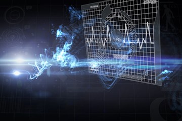 Poster - Composite image of fitness interface