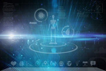 Aufkleber - Composite image of fitness interface