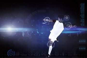 Poster - Composite image of football player