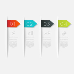 Aufkleber - Vector colorful info graphics for your business presentations.