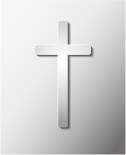 Vector Cross On Grey Background
