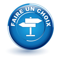 Sticker - faire un choix sur bouton bleu