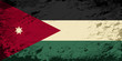 Jordan flag. Grunge background. Vector illustration