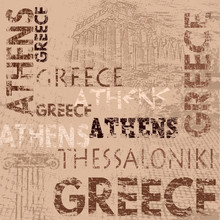 Typographic Poster Design With Greece