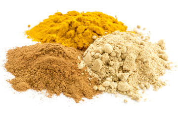 turmeric, ginger and cinnamon