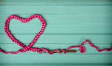 A Crochet Chain In The Shape Of A Heart