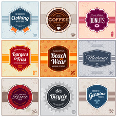 Wall Mural - retro labels