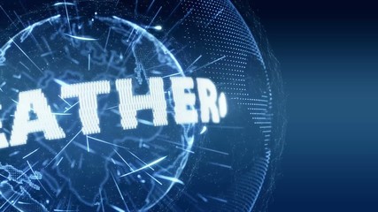 world news weather globe intro teaser blue