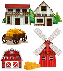 Wall Mural - Farm buildings