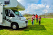 Family vacation, RV (camper) travel with kids, trip in motorhome