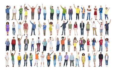 Canvas Print - People Diversity Success Celebration Happiness Community Concept