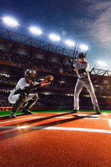 Wall Mural - Professional baseball players on  grand arena