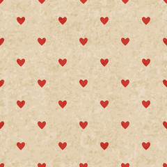 Abstract vintage heart pattern on grunge old paper texture