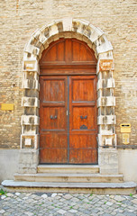 Wall Mural - Italy, Ravenna old medieval door