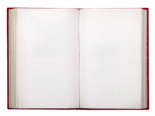 Old Open Book On White Background Isolation
