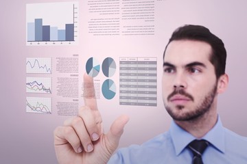 Poster - Businessman measuring something with his fingers