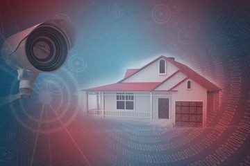 Aufkleber - Composite image of cctv camera