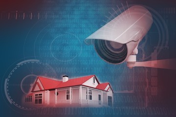 Aufkleber - Composite image of cctv camera