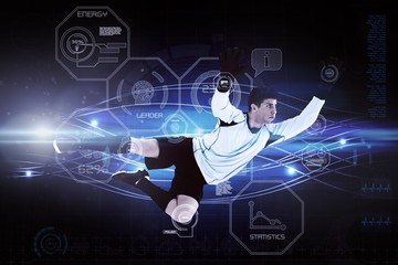 Poster - Composite image of football player