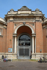 Wall Mural - Italy, Ravenna, the antique covered market main door.