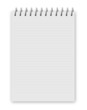 Empty binder notepad (notebook) isolated on white
