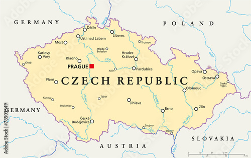 Fotografía Czech Republic Political Map