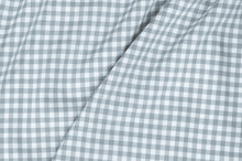 Grey Checkered Fabric Tablecloth