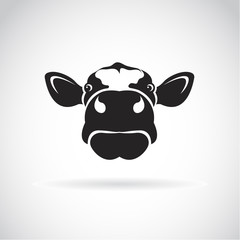 Wall Mural - Vector image of an cow head on white background