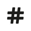 The hash icon. Hashtag symbol. Flat