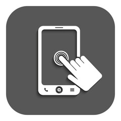 Poster - The click on the screen mobile phone